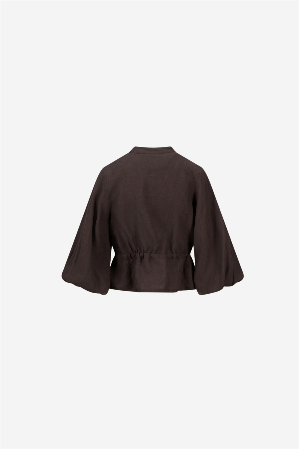 ella&il Bluser & Skjorter Camille Linen Shirt Dark Brown
