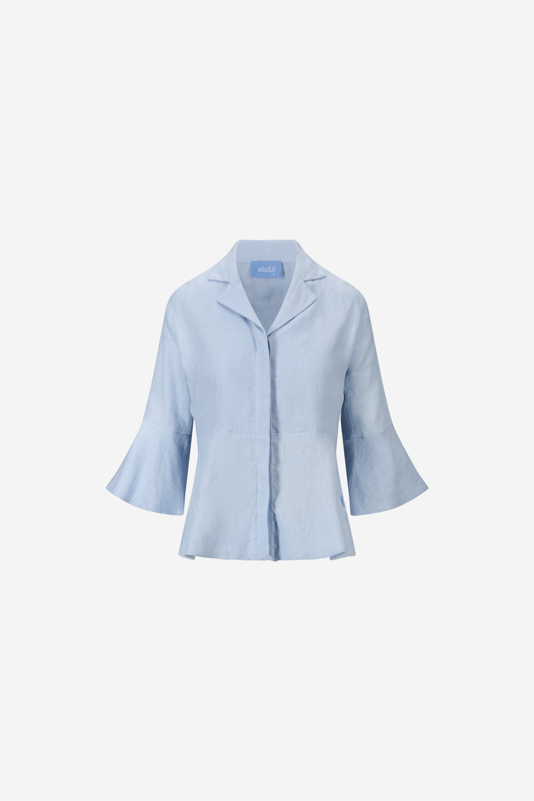 ella&il Bluser & Skjorter Guro Linen Shirt Kentucky Blue