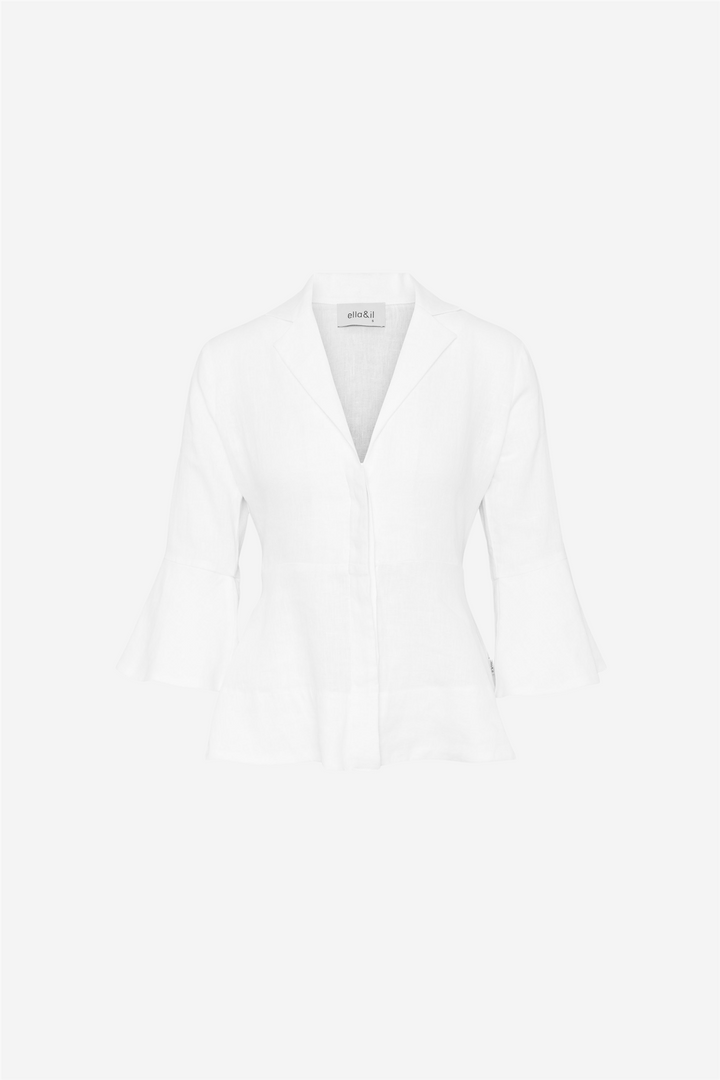 ella&il Bluser & Skjorter Guro Linen Shirt White