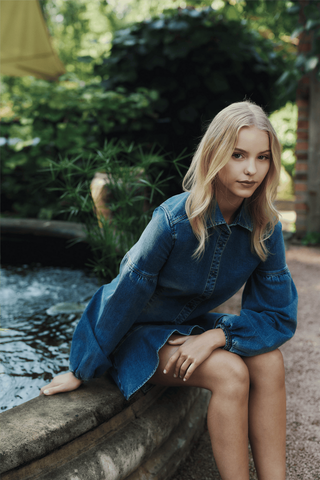 ella&il Bluser & Skjorter Janne Denim Blouse Light Blue Denim