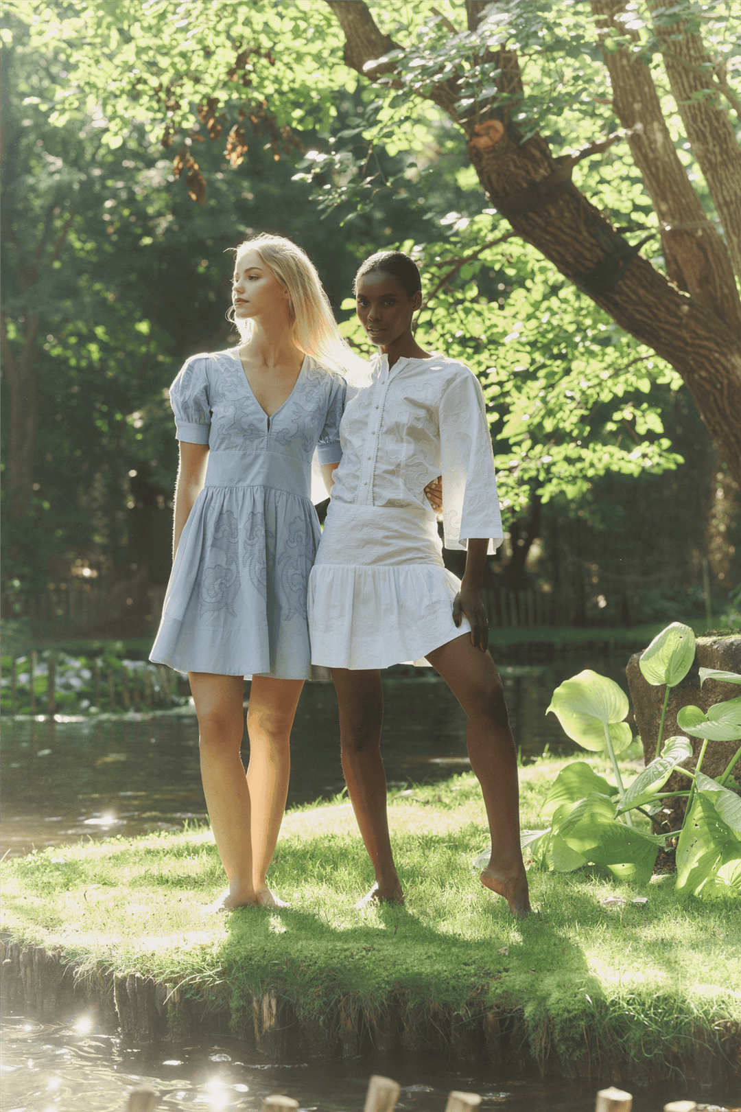 ella&il Bluser & Skjorter Lotte Embroidery Blouse White