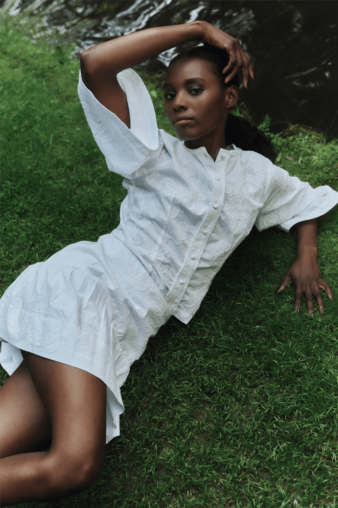 ella&il Bluser & Skjorter Lotte Embroidery Blouse White