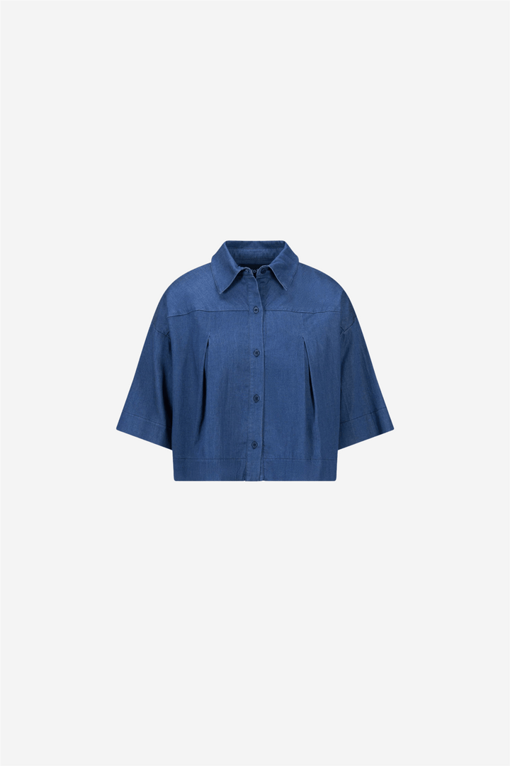 ella&amp;il Bluser &amp; Skjorter Massy Tencel Shirt Dark Blue