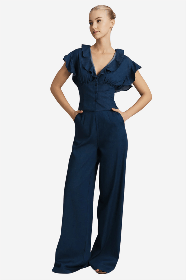 ella&amp;il Bukser &amp; jeans Felica Tencel Pants Dark Blue