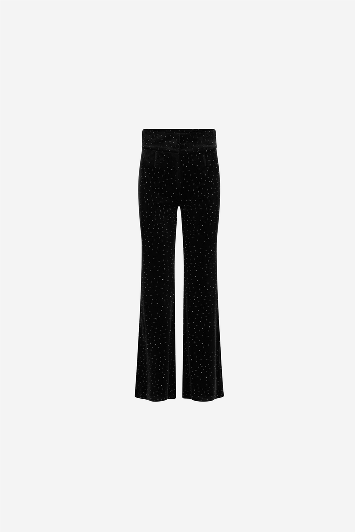 ella&il Bukser & jeans Madeleine Stud Velour Pant Black