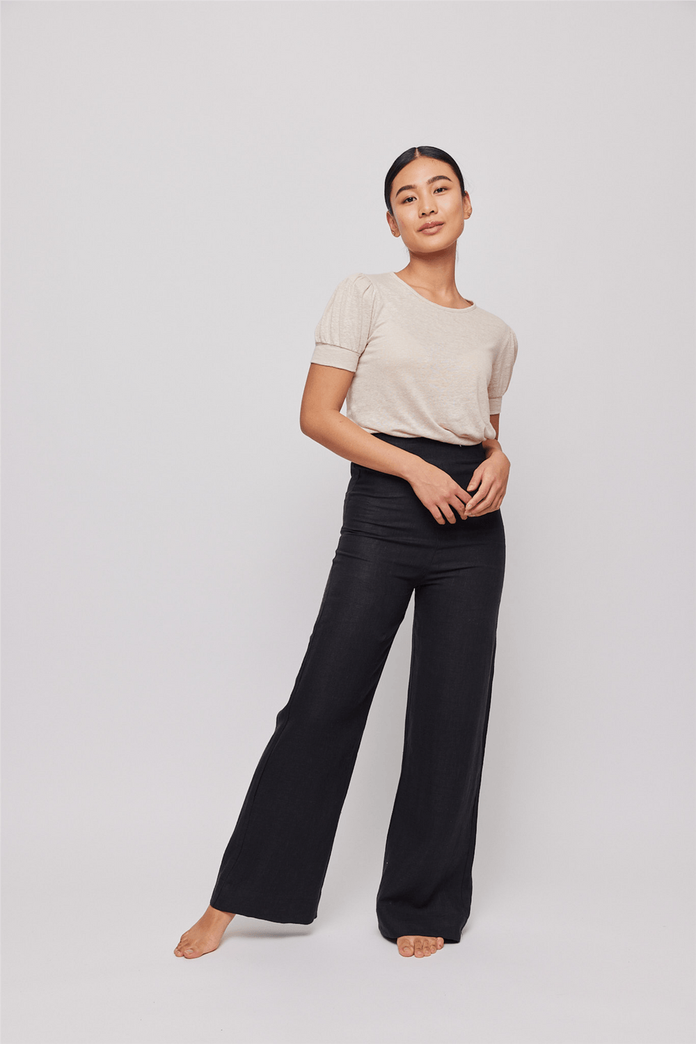 Ella & il Bukser & jeans Molly Linen Pants Black