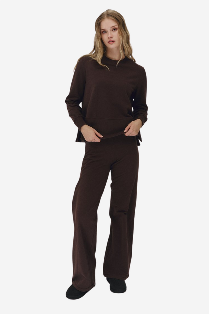 ella&il Bukser & jeans Tilly Pant Wide Dark Brown
