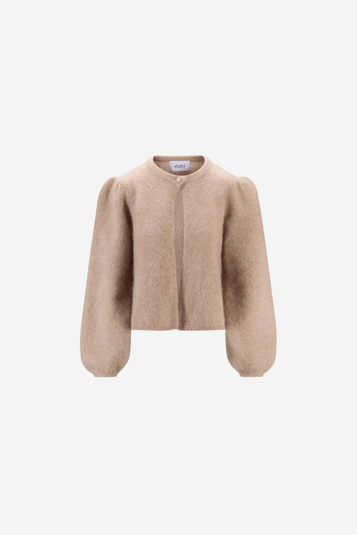 ella&il Genser & Cardigan Amelia Chunky Cardigan Hazel Beige