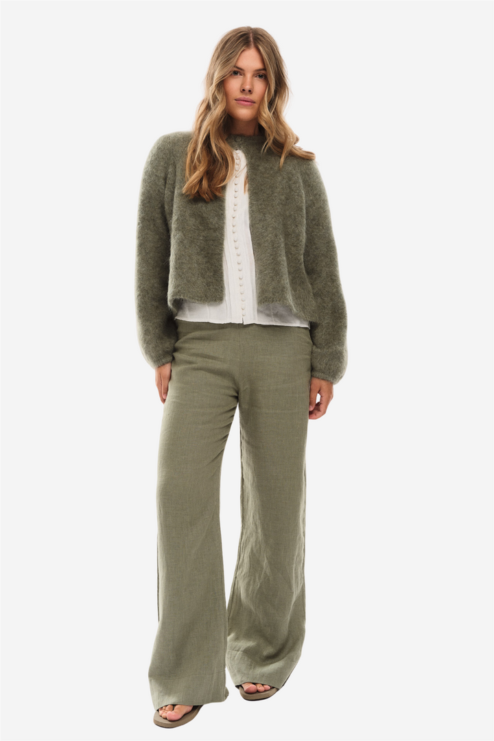 ella&il Genser & Cardigan Amelia Chunky Cardigan Sage Green