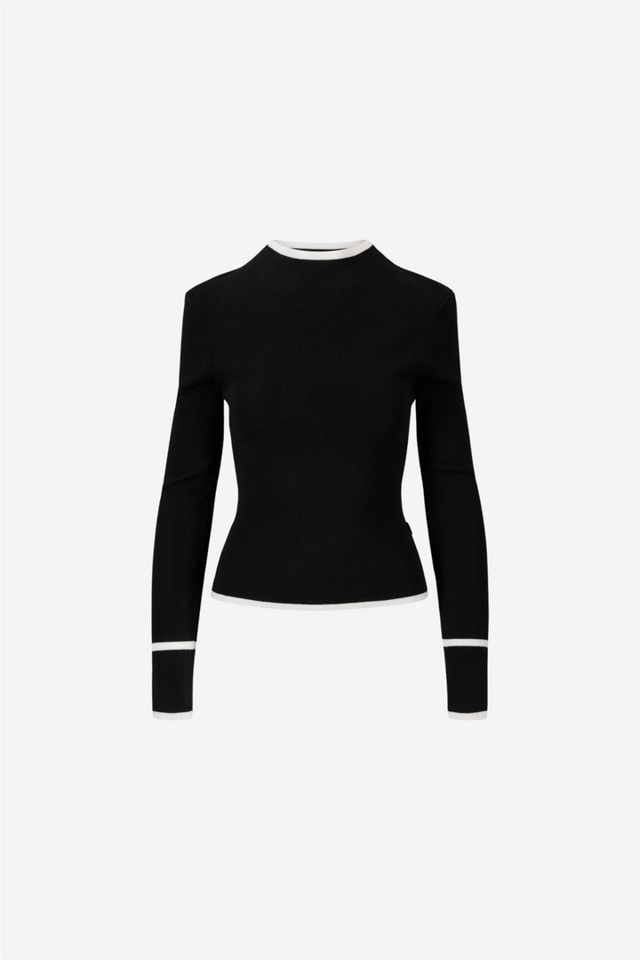 ella&il Genser & Cardigan Colly merino sweater Black