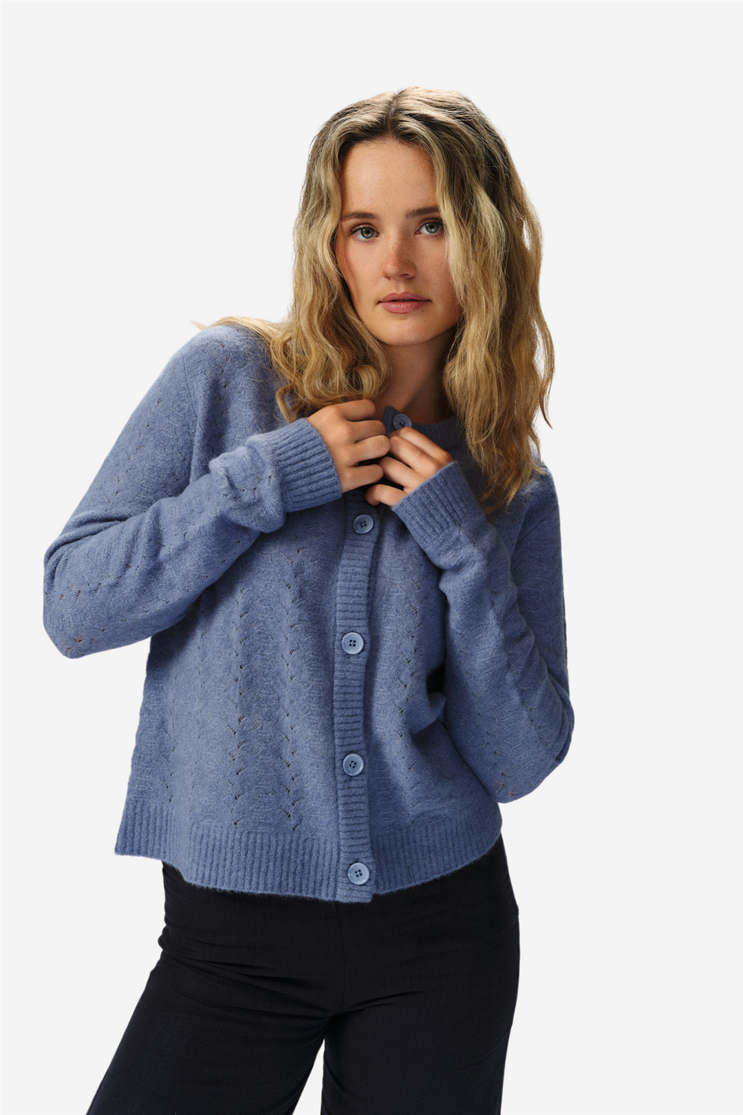 ella&il Genser & Cardigan Eja Wool Cardigan Lavender Lustre