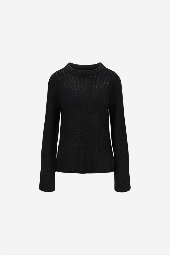 ella&il Genser & Cardigan Elvine Alpaca Sweater Black