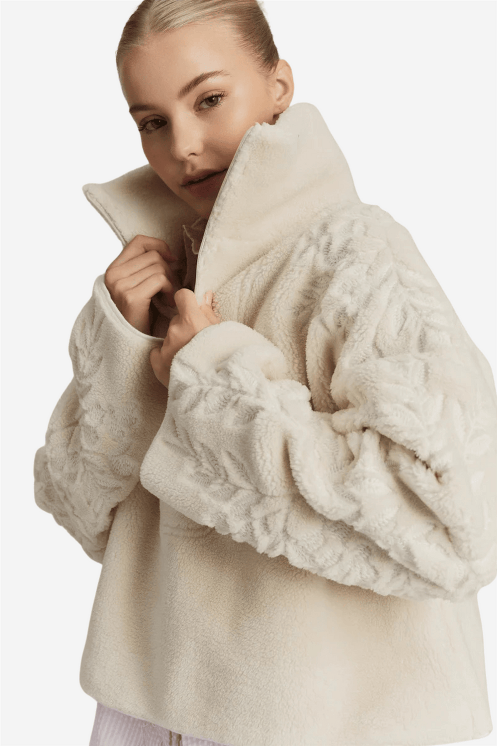 ella&il Genser & Cardigan Enya Fleece Half Zip Cream