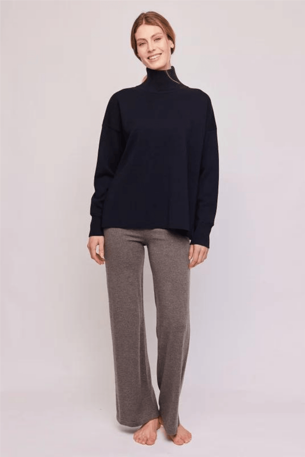 Ella & il Genser & Cardigan Fernanda Merino Sweater Brown