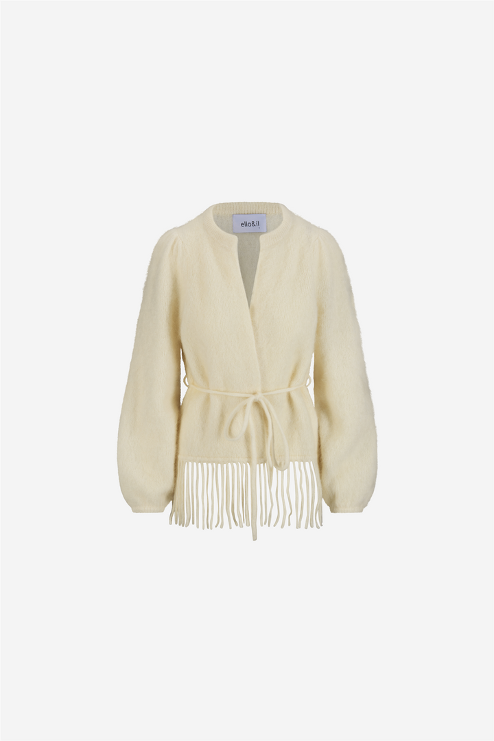 ella&il Genser & Cardigan Fidele Chunky Cardigan Bright White