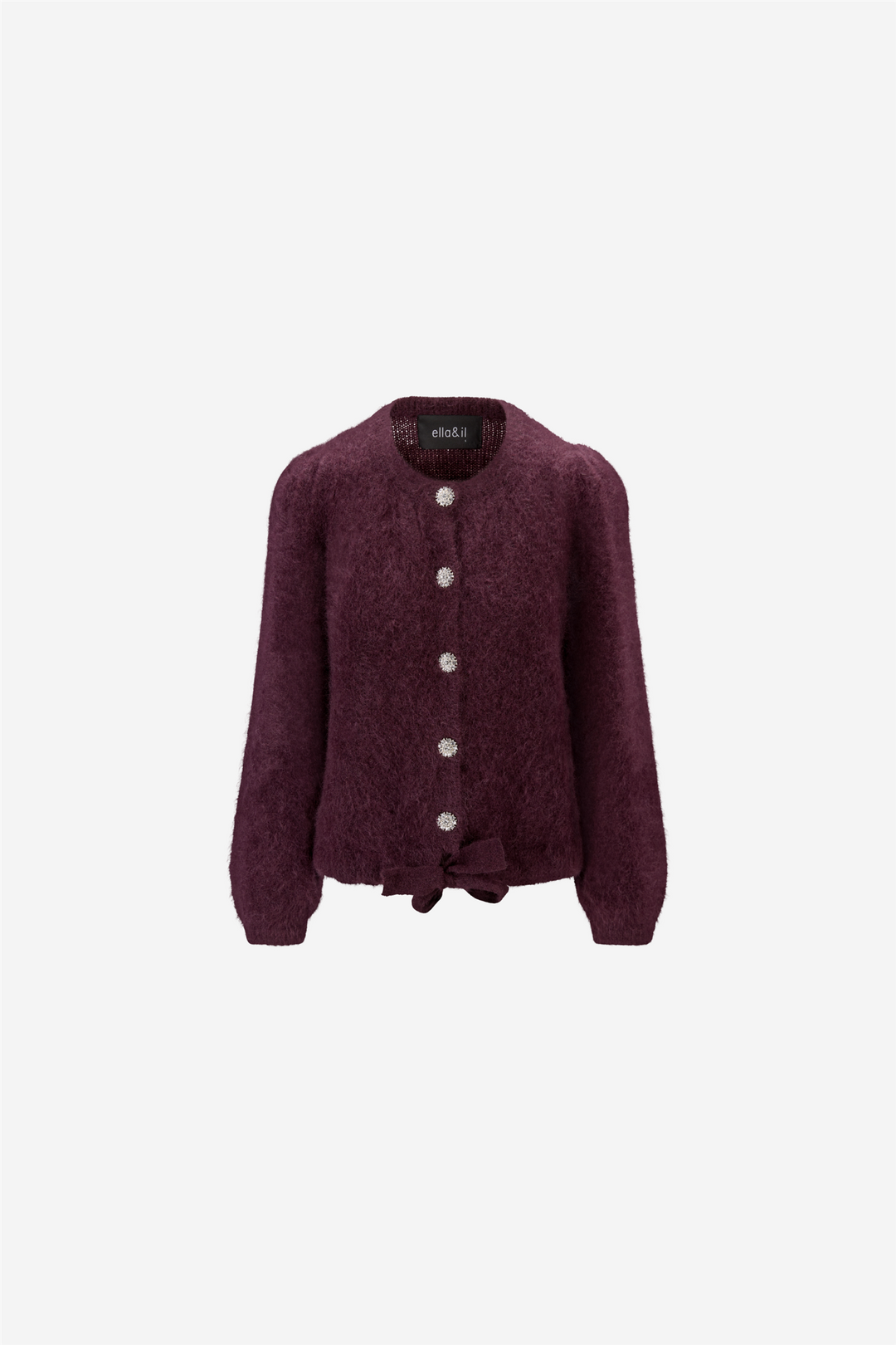 ella&il Genser & Cardigan Franca Lux Chunky Cardigan Red Wine
