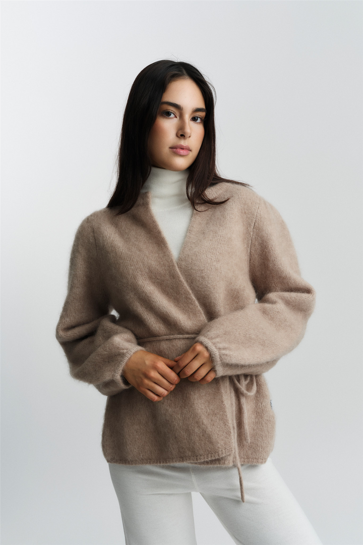 ella&il Genser & Cardigan Fredrikke Chunky Cardigan Hazel Beige