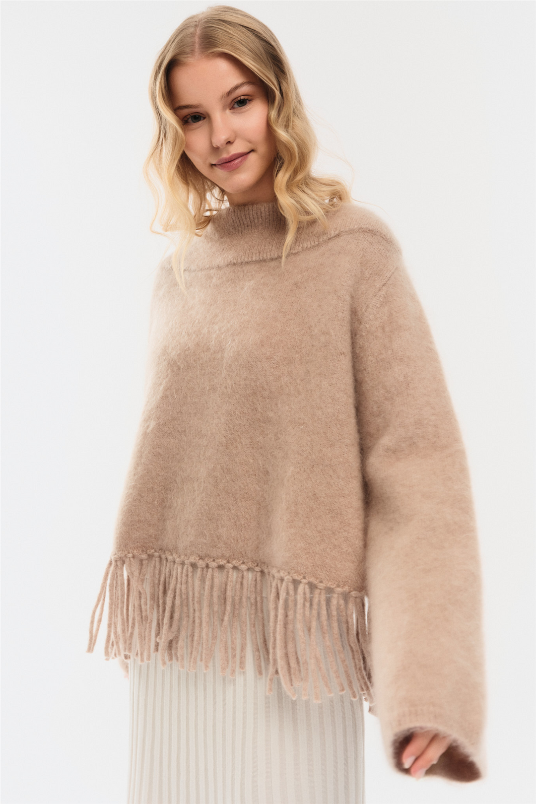 ella&il Genser & Cardigan Gine Chunky Sweater Hazel Beige