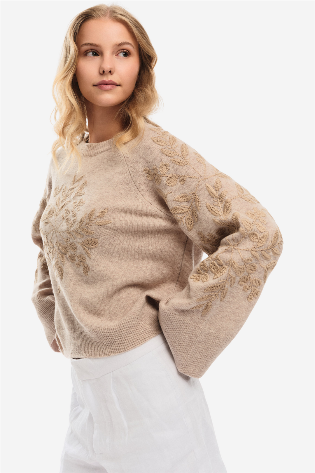 ella&il Genser & Cardigan Helene Merino Sweater Beige