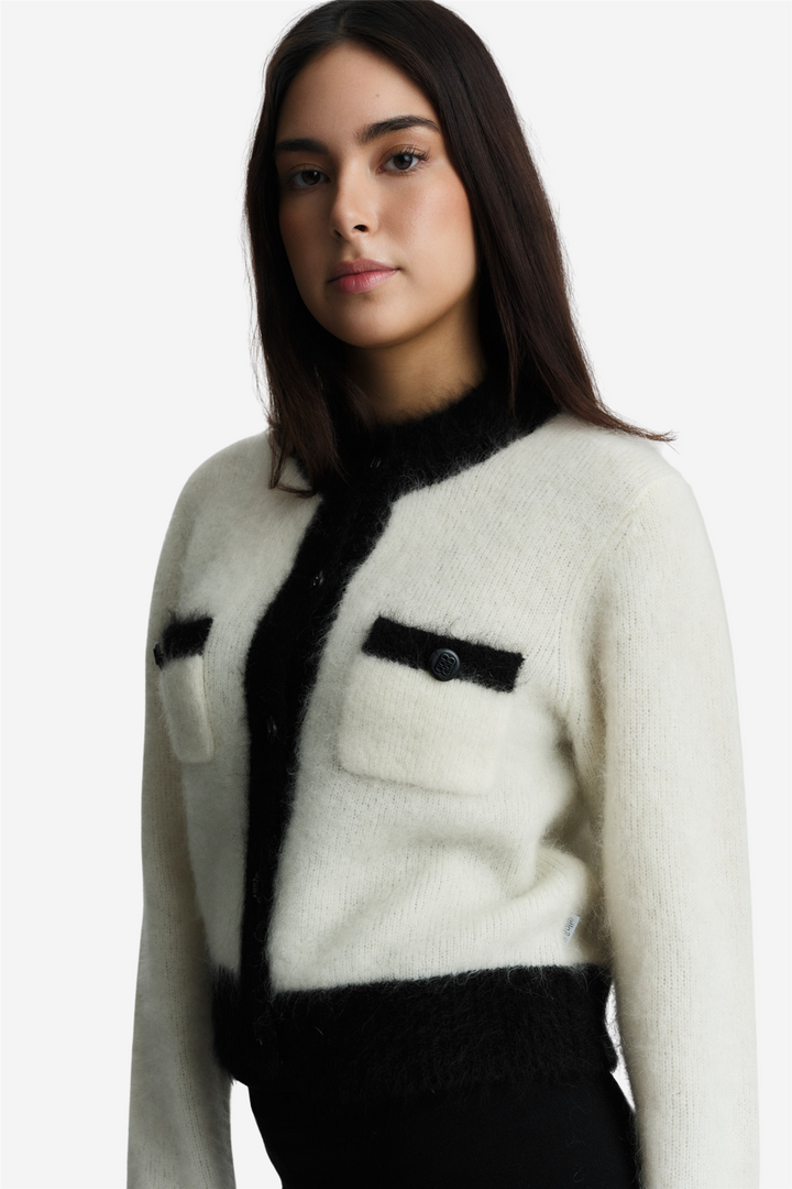 ella&il Genser & Cardigan Iggy Chunky Cardigan Bright White