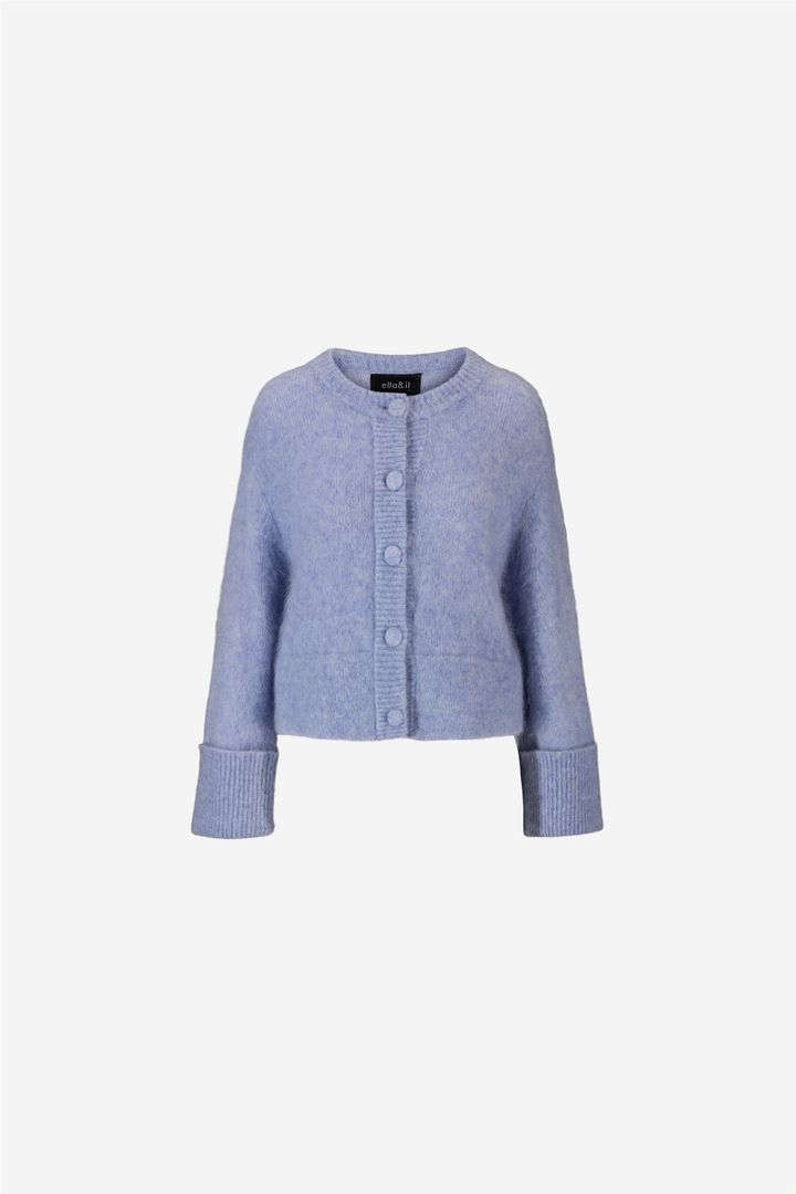 ella&il Genser & Cardigan Ina Chunky Jacket Light Blue