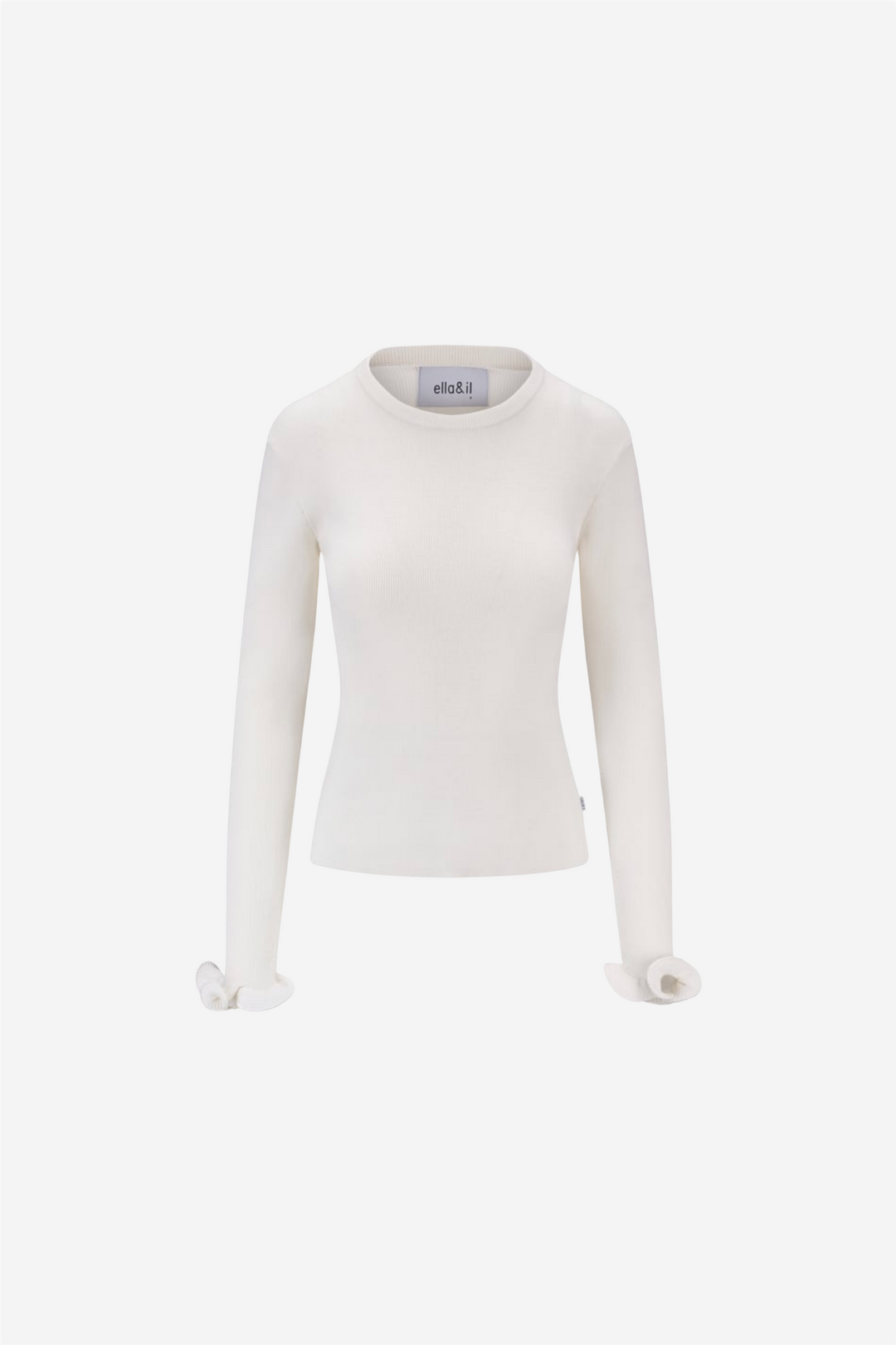 ella&il Genser & Cardigan Isa Merino Sweater White