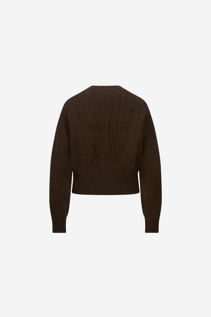 ella&il Genser & Cardigan Jenna Brushed Cardigan Brown