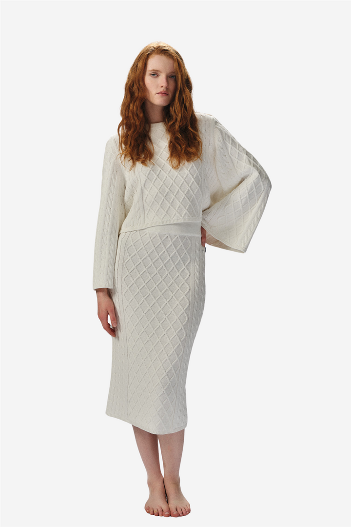 ella&il Genser & Cardigan Jenna Cotton Sweater White