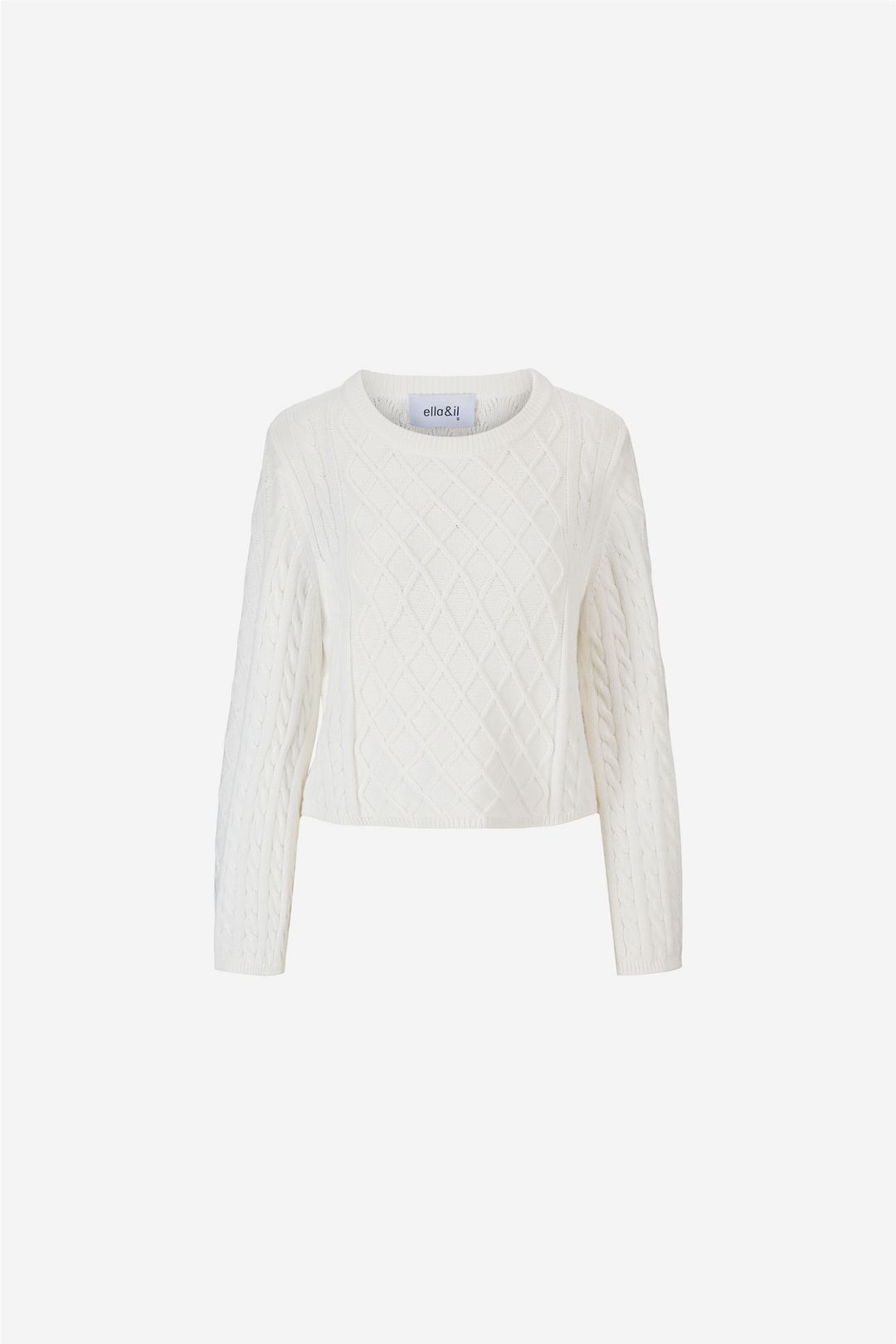 ella&il Genser & Cardigan Jenna Cotton Sweater White