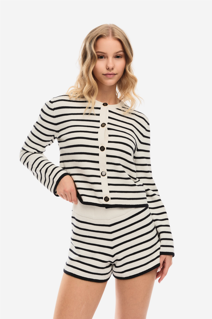 ella&il Genser & Cardigan Lisa Cotton Cardigan White