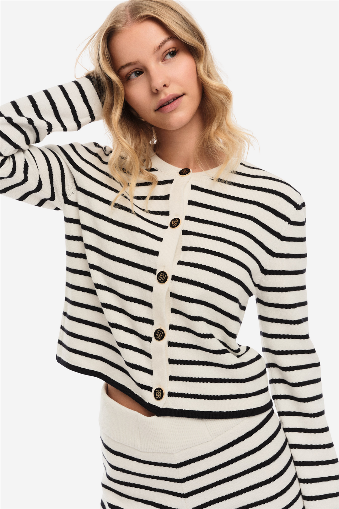 ella&il Genser & Cardigan Lisa Cotton Cardigan White