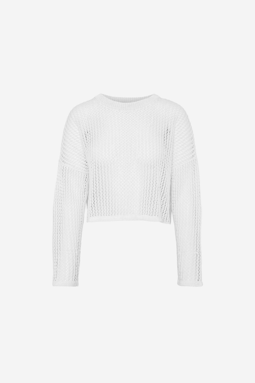 ella&il Genser & Cardigan Luma Crochet Sweater White