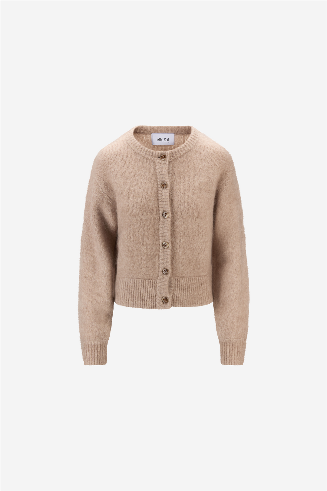 ella&il Genser & Cardigan Luna Chunky Cardigan Hazel Beige
