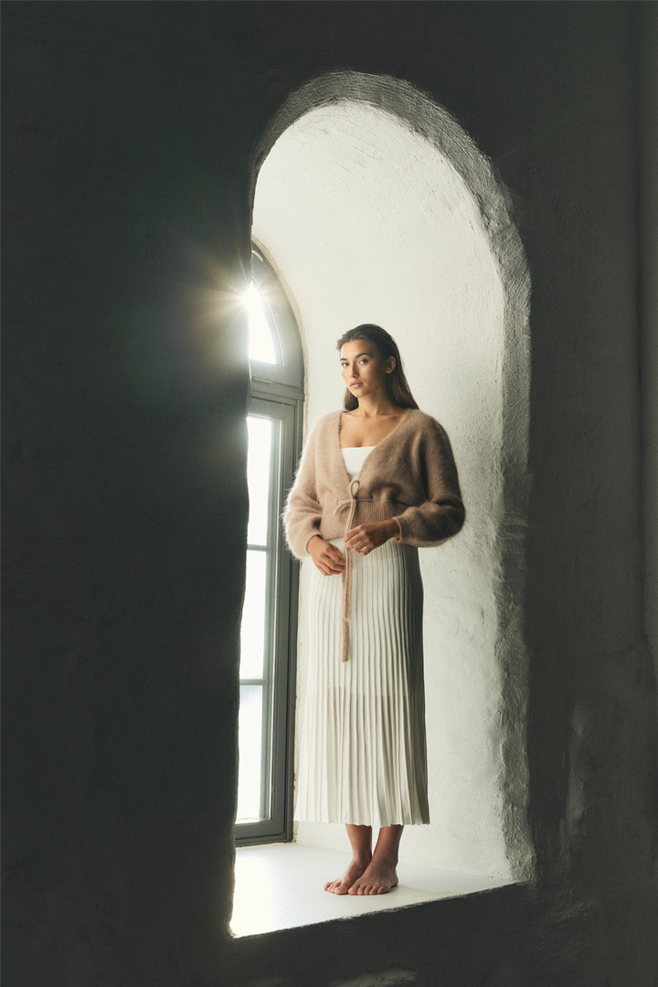 ella&il Genser & Cardigan Malin Chunky Cardigan Hazel Beige