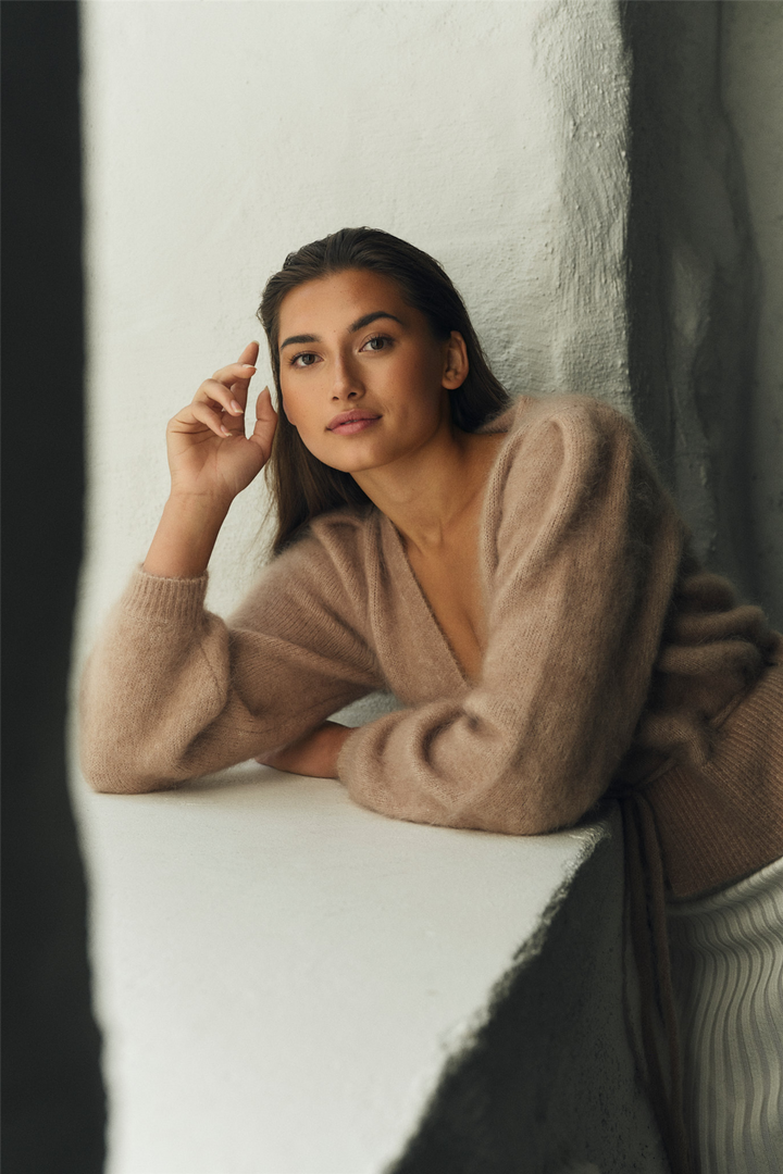 ella&il Genser & Cardigan Malin Chunky Cardigan Hazel Beige