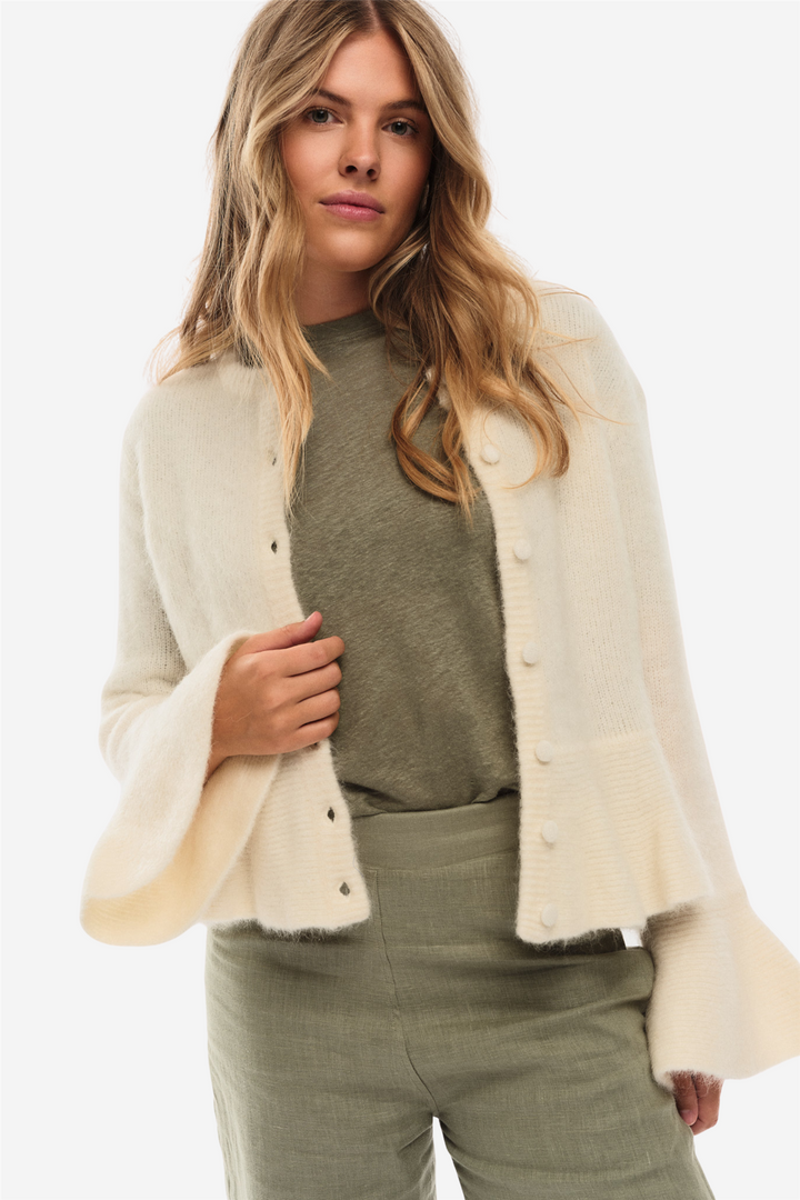 ella&il Genser & Cardigan Maren Chunky Cardigan Bright White