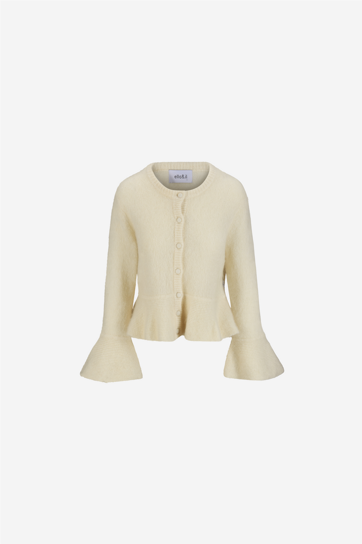 ella&il Genser & Cardigan Maren Chunky Cardigan Bright White
