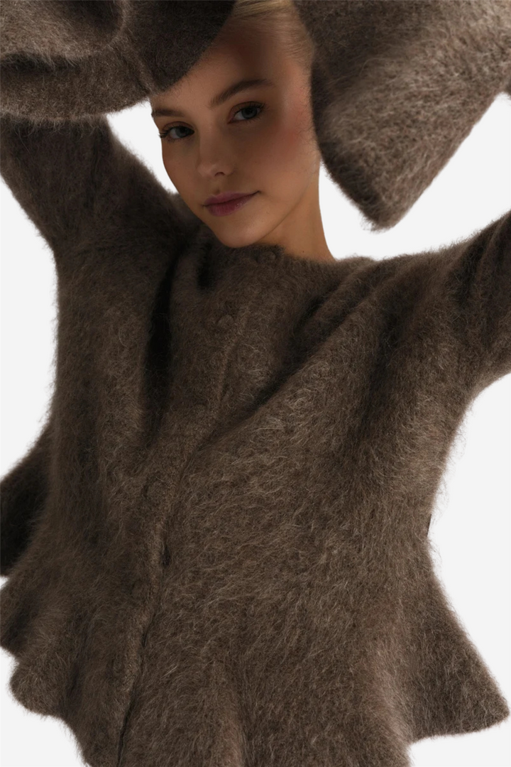 ella&il Genser & Cardigan Maren Chunky Cardigan Brown