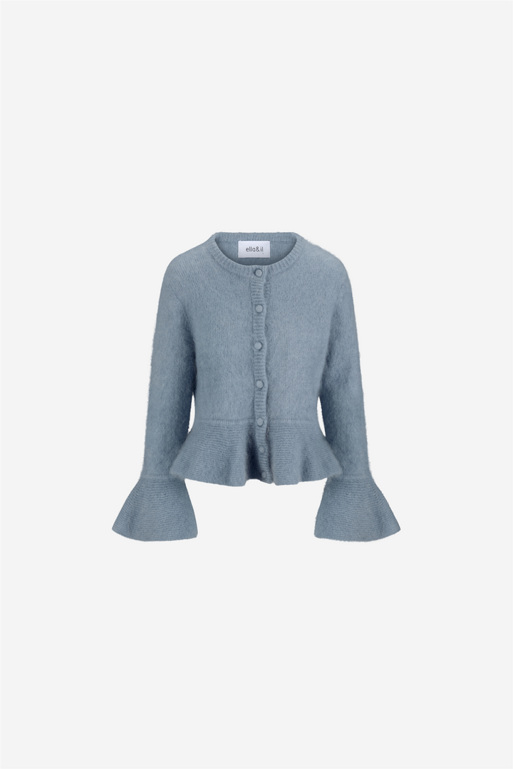 ella&il Genser & Cardigan Maren Chunky Cardigan Denim Blue