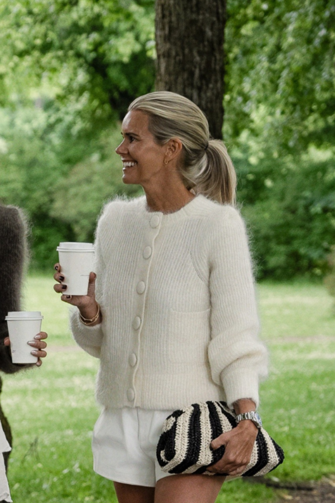 ella&il Genser & Cardigan Maria Chunky Cardigan Bright White