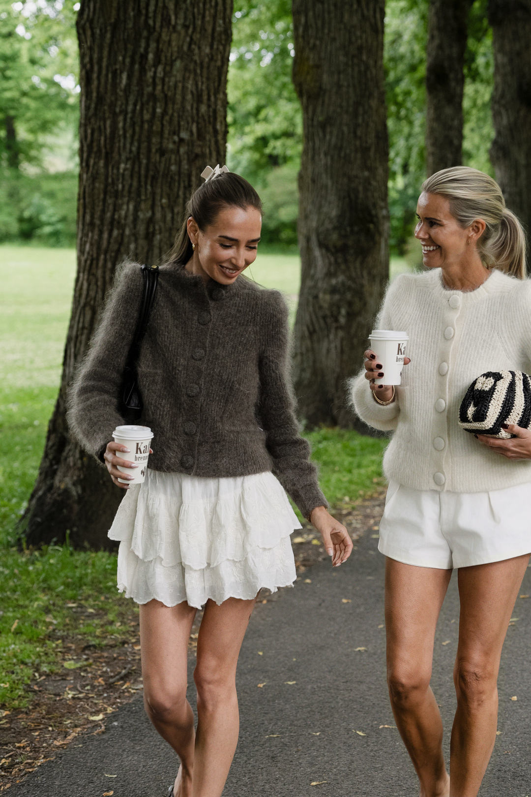 ella&il Genser & Cardigan Maria Chunky Cardigan Bright White