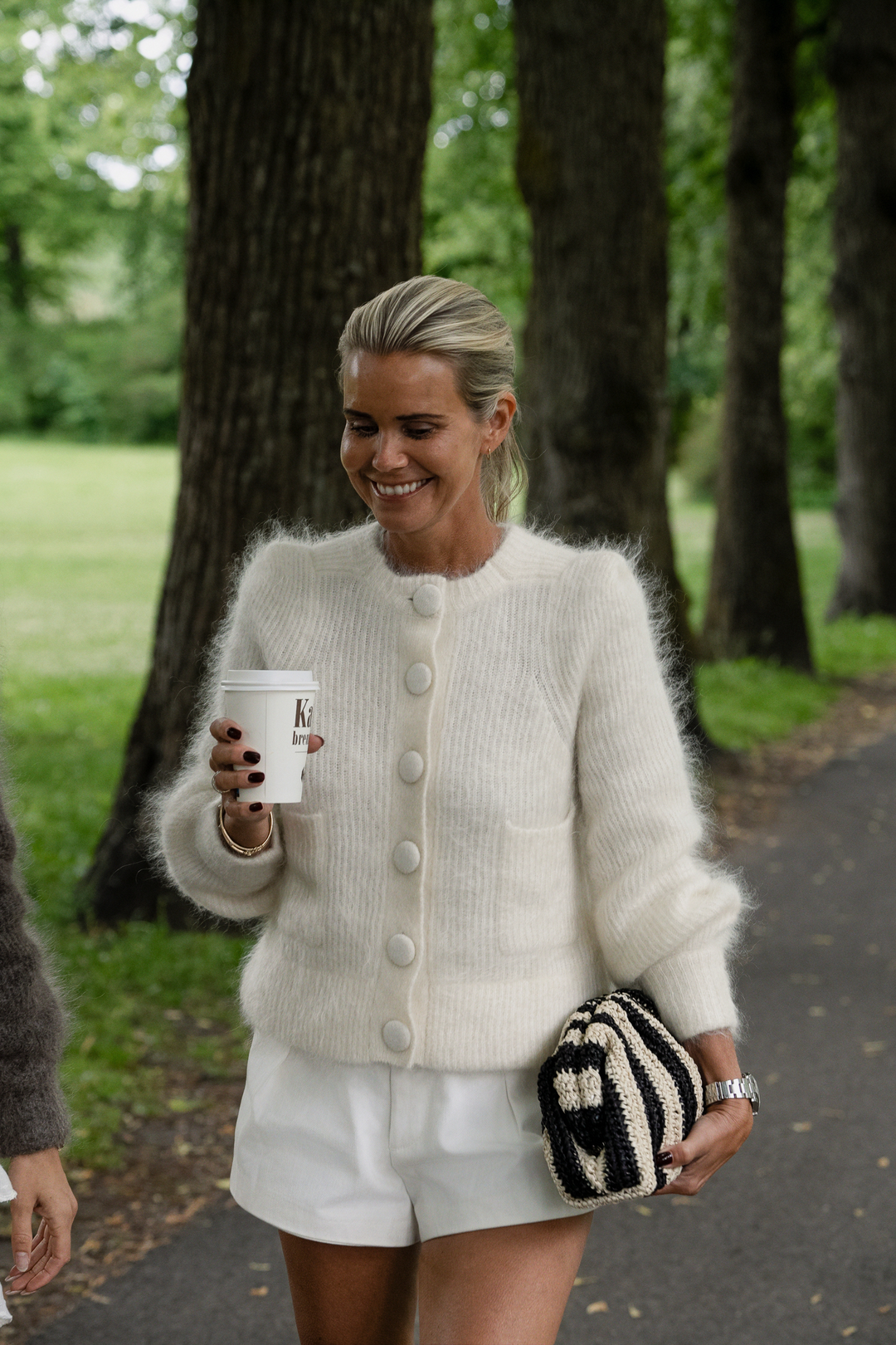 ella&il Genser & Cardigan Maria Chunky Cardigan Bright White