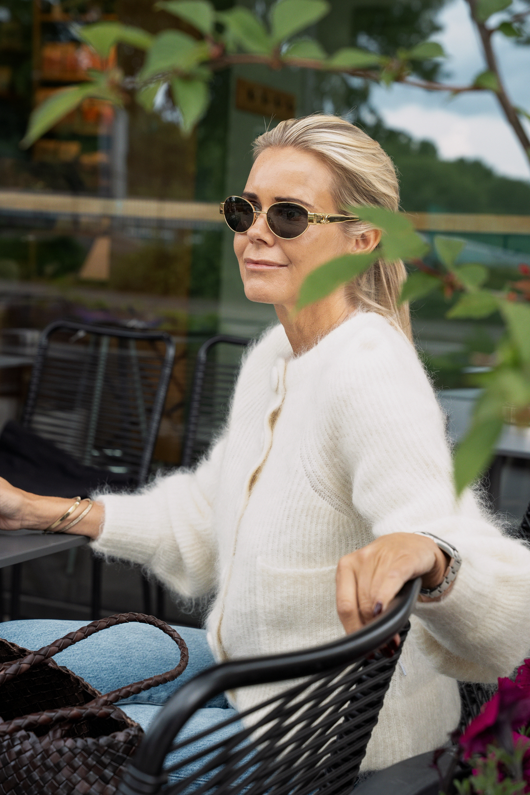 ella&il Genser & Cardigan Maria Chunky Cardigan Bright White