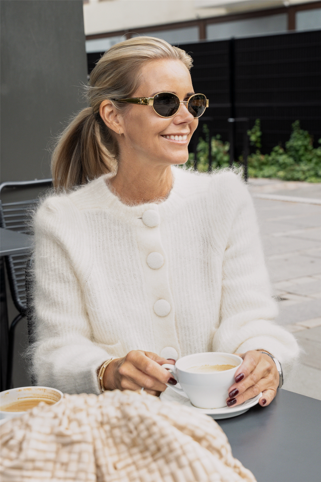 ella&il Genser & Cardigan Maria Chunky Cardigan Bright White