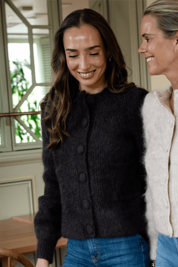 ella&amp;il Genser &amp; Cardigan Maria Chunky Cardigan Dark Brown