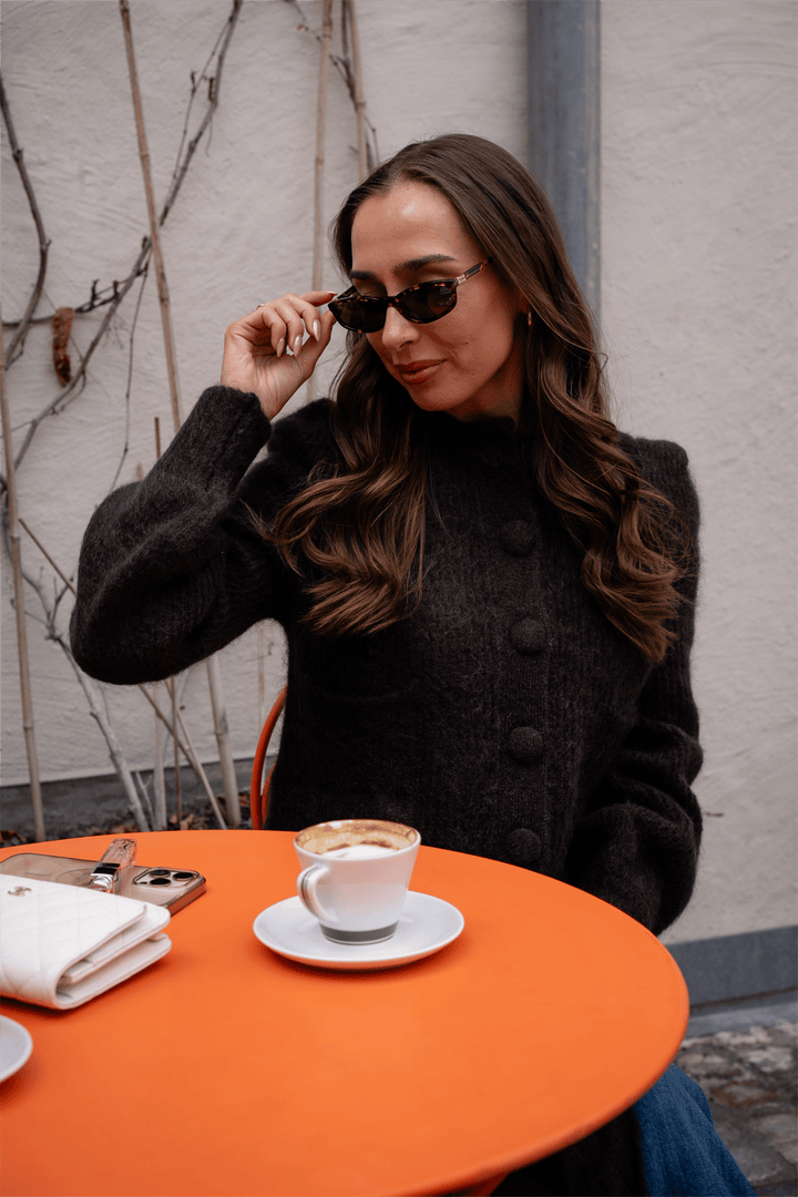 ella&amp;il Genser &amp; Cardigan Maria Chunky Cardigan Dark Brown