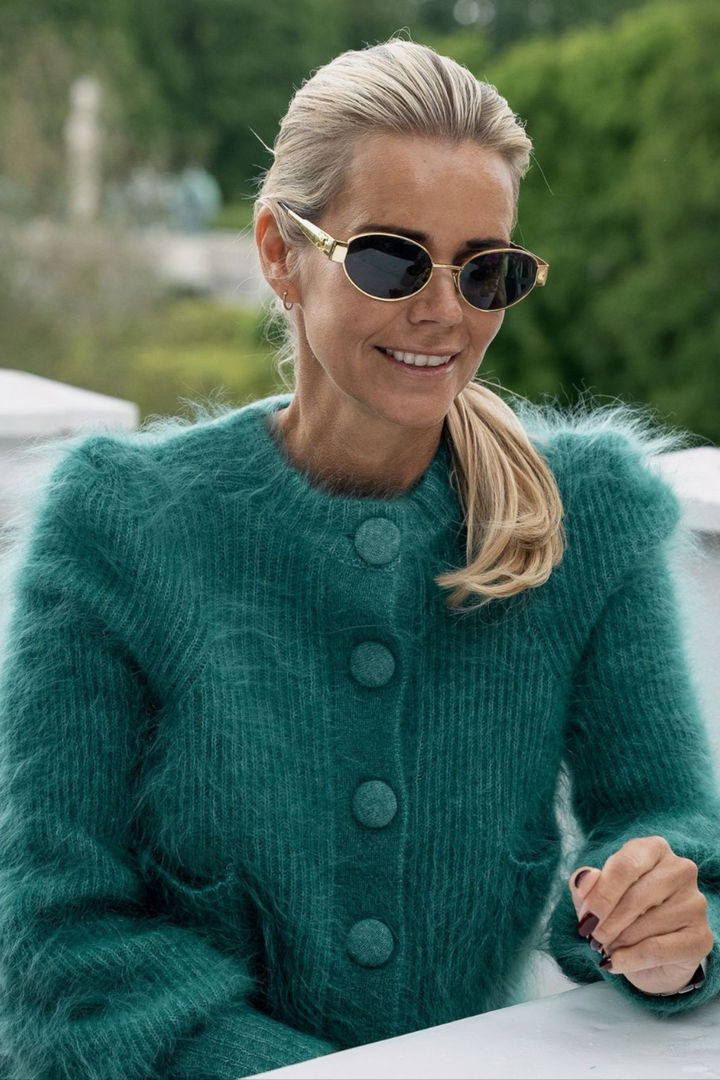 ella&il Genser & Cardigan Maria Chunky Cardigan Frosty Spruce