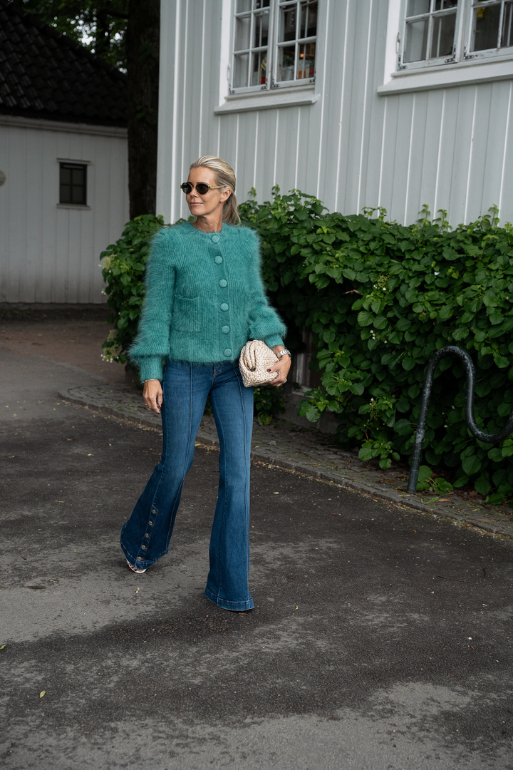 ella&il Genser & Cardigan Maria Chunky Cardigan Frosty Spruce