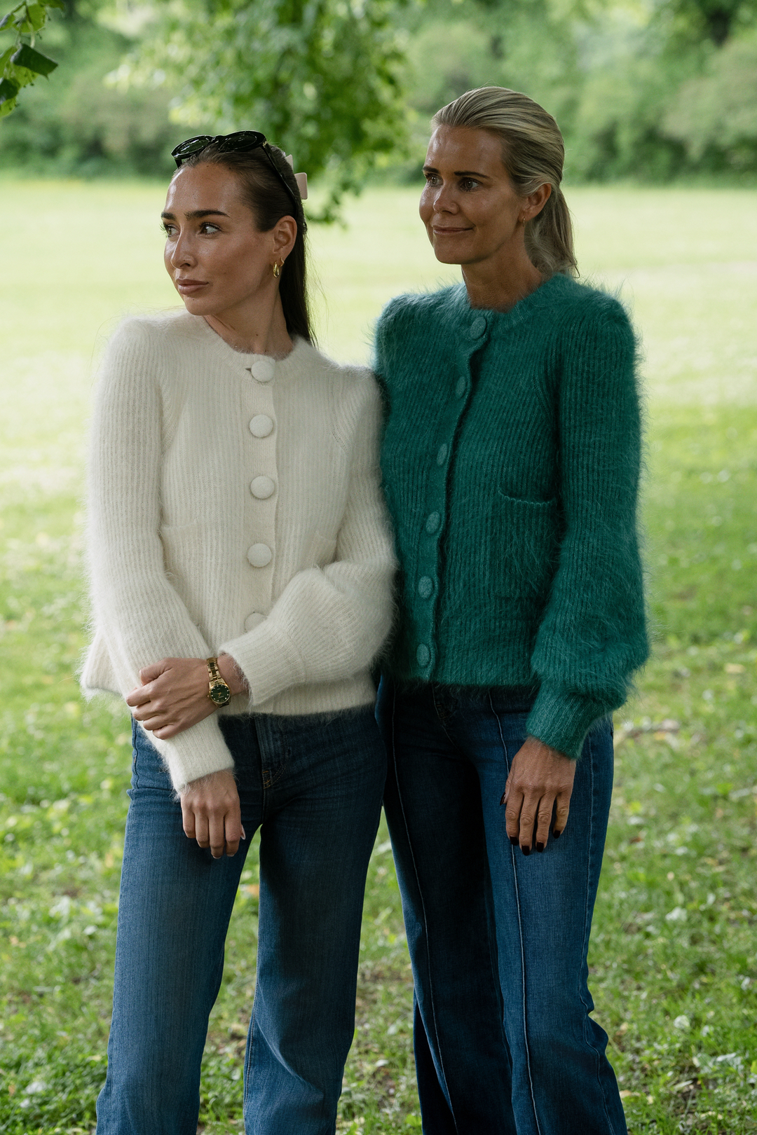ella&il Genser & Cardigan Maria Chunky Cardigan Frosty Spruce