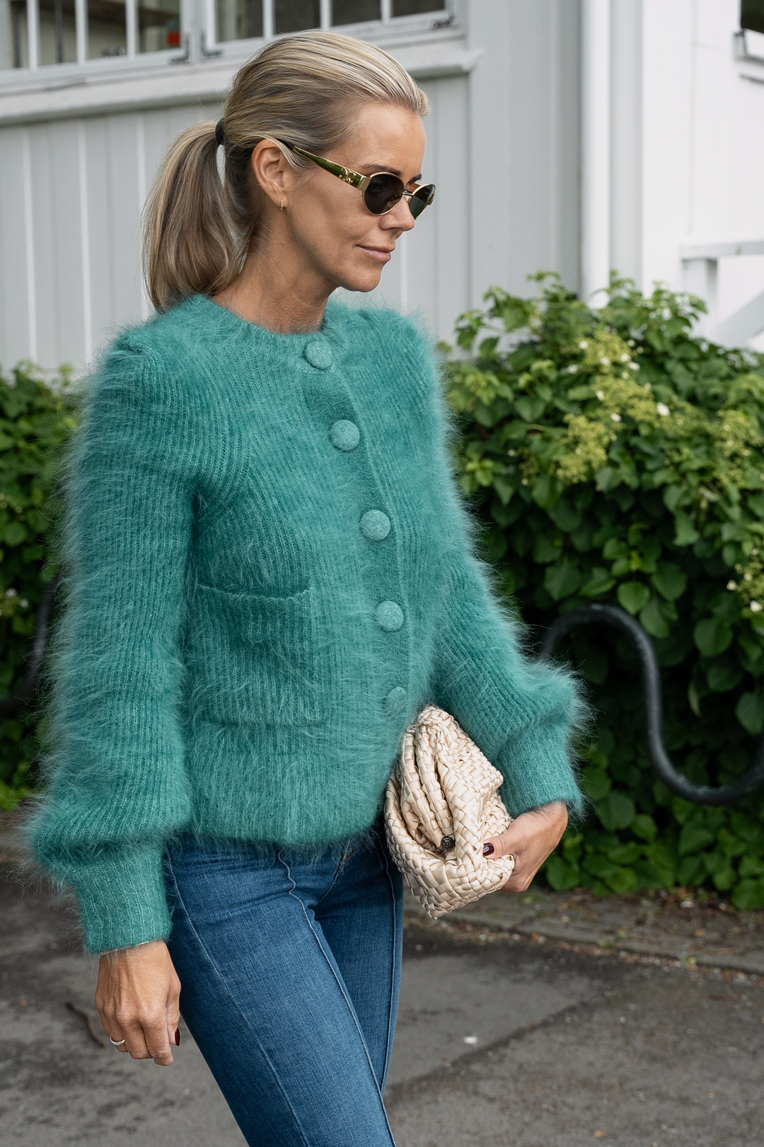 ella&il Genser & Cardigan Maria Chunky Cardigan Frosty Spruce